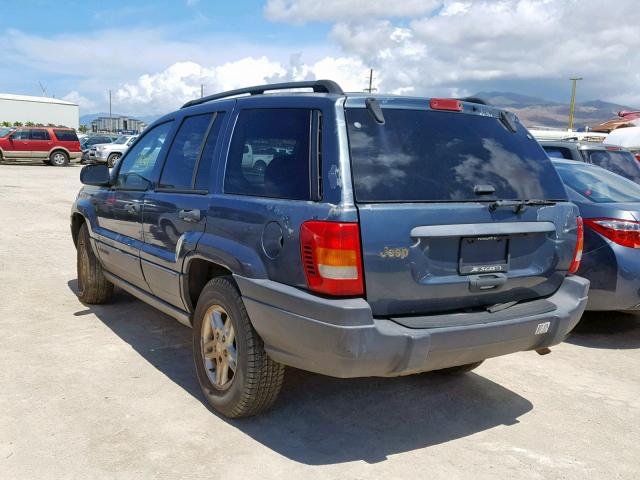 1J4GW48S54C175479 - 2004 JEEP GRAND CHER BLUE photo 3