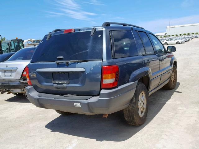 1J4GW48S54C175479 - 2004 JEEP GRAND CHER BLUE photo 4