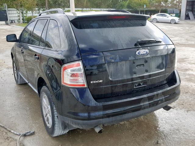 2FMDK36CX8BB07254 - 2008 FORD EDGE SE BLACK photo 3