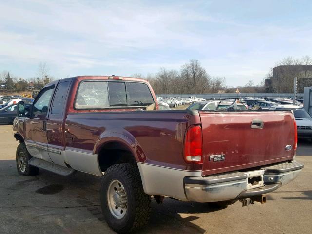 1FTSX31F4YEC84045 - 2000 FORD F350 SRW S RED photo 3