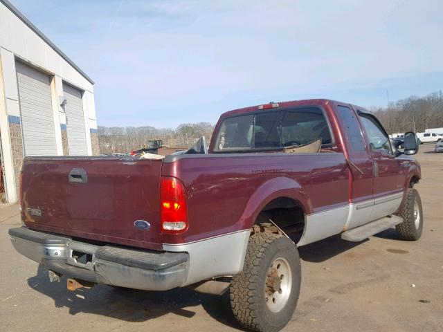 1FTSX31F4YEC84045 - 2000 FORD F350 SRW S RED photo 4
