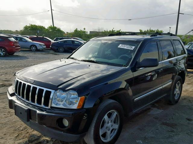 1J4HS58N26C215343 - 2006 JEEP GRAND CHER BLACK photo 2