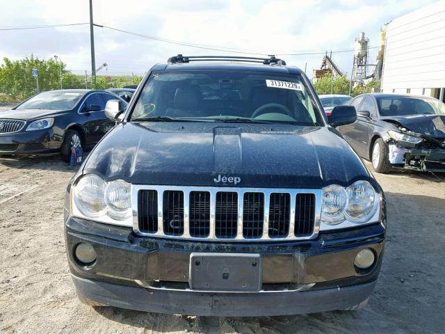 1J4HS58N26C215343 - 2006 JEEP GRAND CHER BLACK photo 9