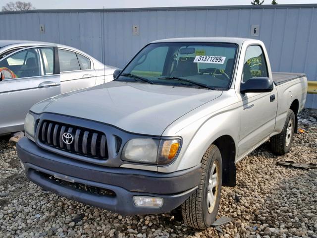 5TENL42NX4Z310417 - 2004 TOYOTA TACOMA SILVER photo 2