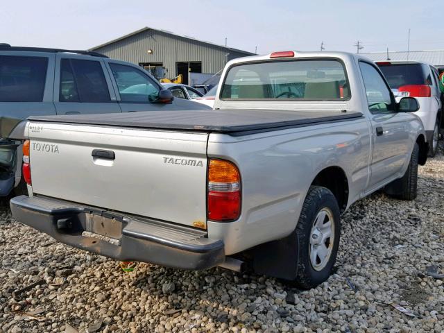 5TENL42NX4Z310417 - 2004 TOYOTA TACOMA SILVER photo 4