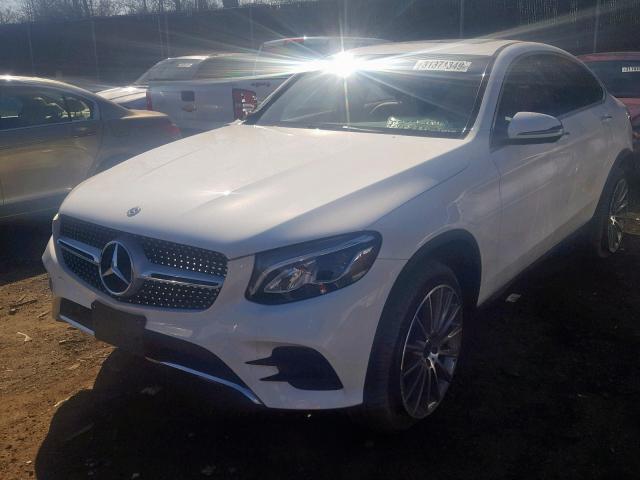 WDC0J4KB9JF393279 - 2018 MERCEDES-BENZ GLC COUPE WHITE photo 2