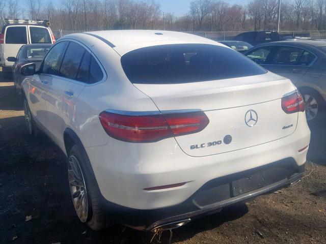 WDC0J4KB9JF393279 - 2018 MERCEDES-BENZ GLC COUPE WHITE photo 3