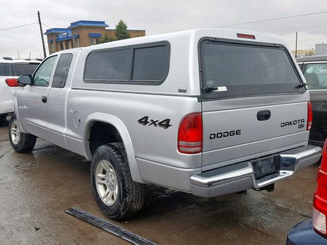 1D7HG42N63S205058 - 2003 DODGE DAKOTA SLT SILVER photo 3