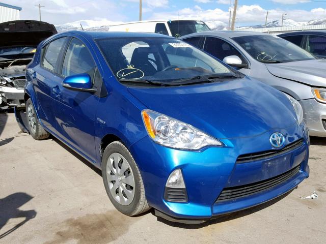 JTDKDTB38E1072166 - 2014 TOYOTA PRIUS C BLUE photo 1