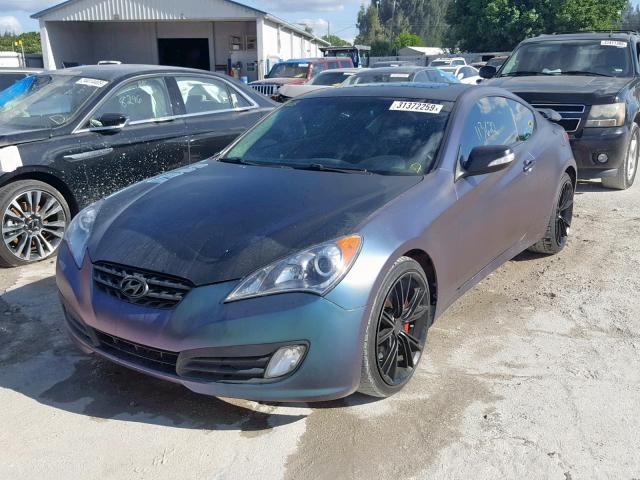 KMHHU6KH2AU022245 - 2010 HYUNDAI GENESIS CO BLUE photo 2