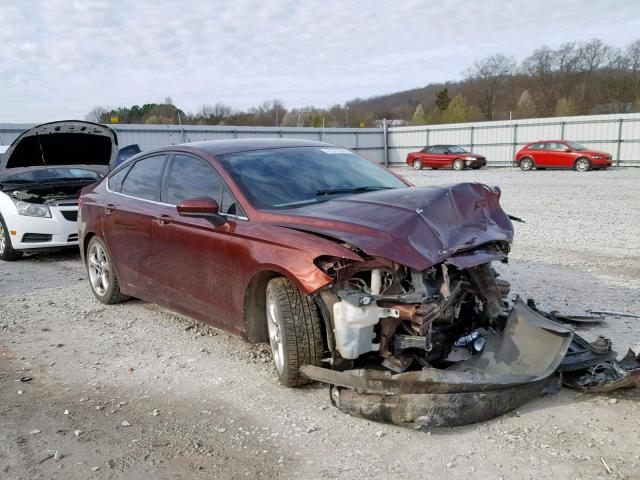 3FA6P0G71GR366008 - 2016 FORD FUSION S MAROON photo 1