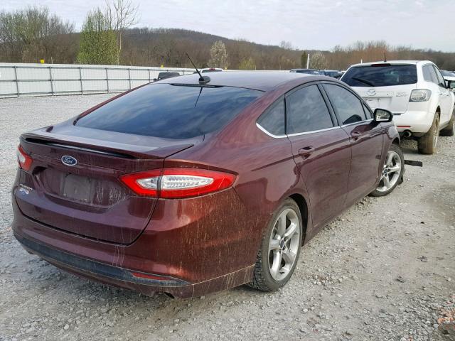 3FA6P0G71GR366008 - 2016 FORD FUSION S MAROON photo 4