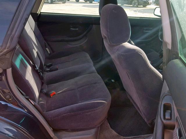 4S3BH635137302937 - 2003 SUBARU LEGACY L BLUE photo 6