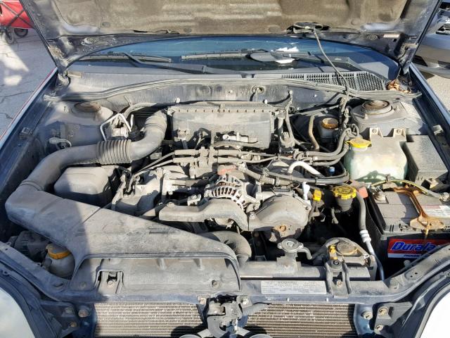 4S3BH635137302937 - 2003 SUBARU LEGACY L BLUE photo 7