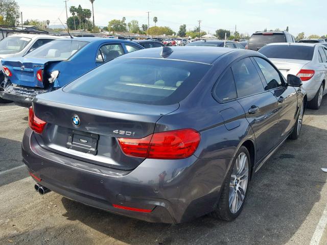 WBA4F7C55HG787186 - 2017 BMW 430I GRAN GRAY photo 4