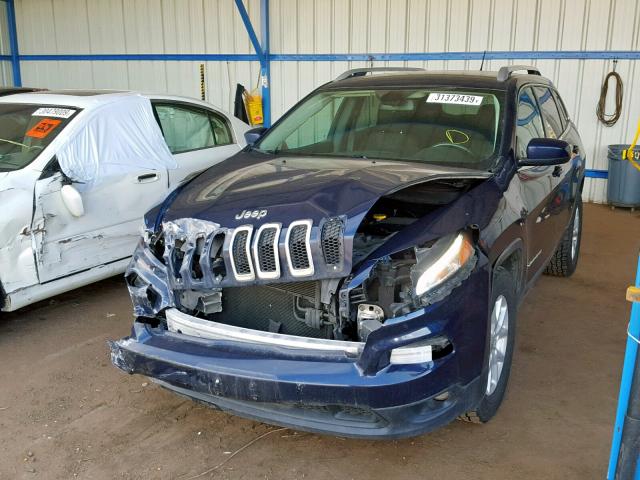 1C4PJMCB2FW622573 - 2015 JEEP CHEROKEE L BLUE photo 2