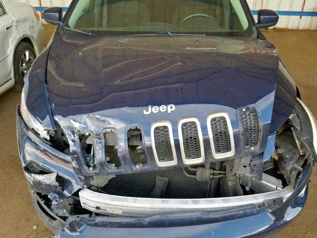 1C4PJMCB2FW622573 - 2015 JEEP CHEROKEE L BLUE photo 7