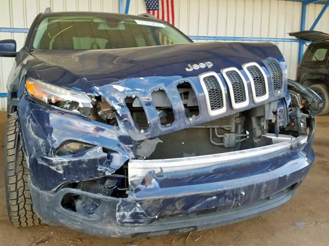 1C4PJMCB2FW622573 - 2015 JEEP CHEROKEE L BLUE photo 9