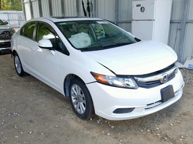 2HGFB2F92CH513905 - 2012 HONDA CIVIC EXL WHITE photo 1