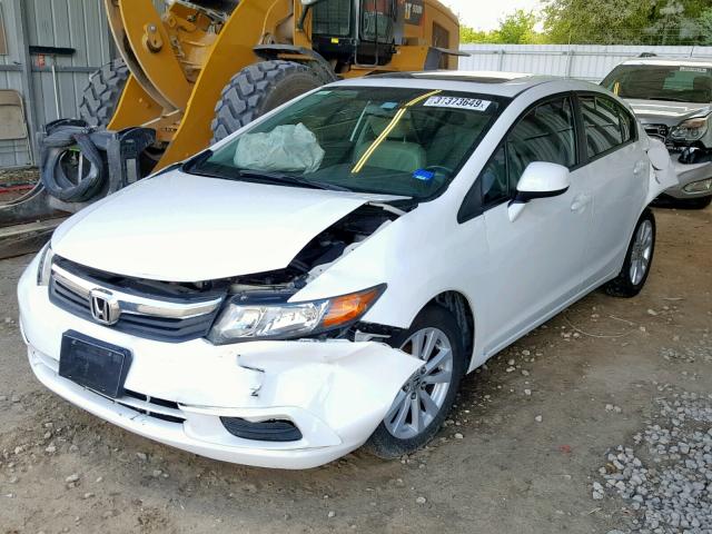 2HGFB2F92CH513905 - 2012 HONDA CIVIC EXL WHITE photo 2