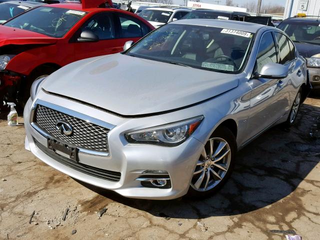 JN1BV7AR3FM398177 - 2015 INFINITI Q50 BASE SILVER photo 2