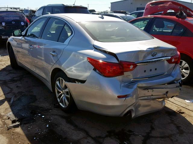 JN1BV7AR3FM398177 - 2015 INFINITI Q50 BASE SILVER photo 3