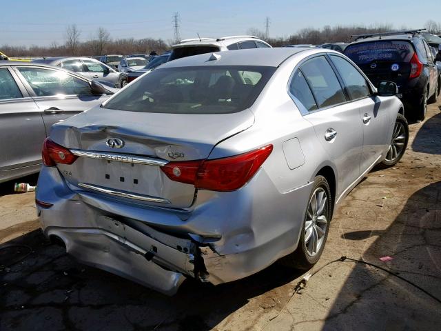 JN1BV7AR3FM398177 - 2015 INFINITI Q50 BASE SILVER photo 4