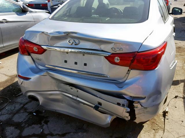 JN1BV7AR3FM398177 - 2015 INFINITI Q50 BASE SILVER photo 9