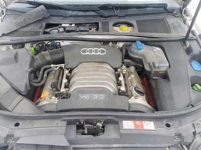 WAULT64B92N032497 - 2002 AUDI A6 WHITE photo 7