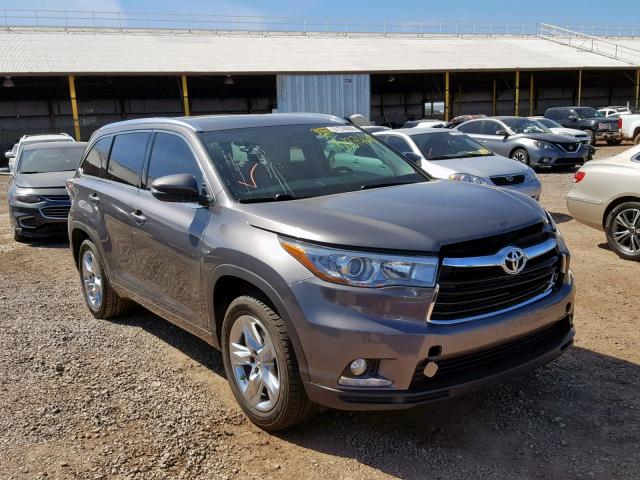 5TDYKRFH6FS091943 - 2015 TOYOTA HIGHLANDER GRAY photo 1