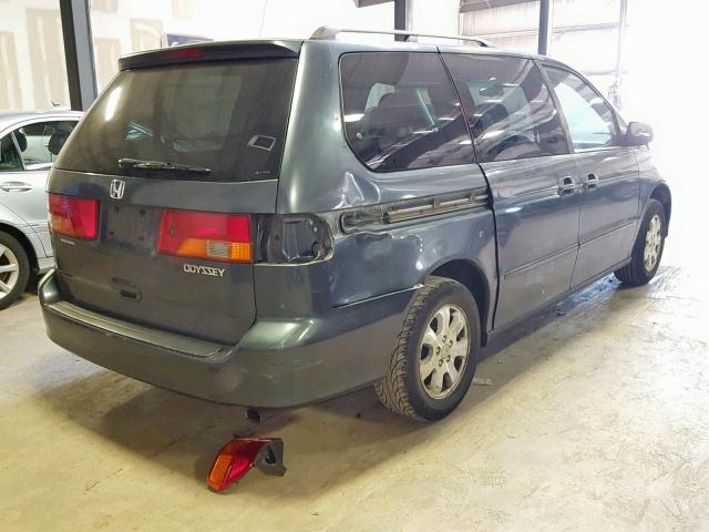 5FNRL18894B117419 - 2004 HONDA ODYSSEY EX BLUE photo 4