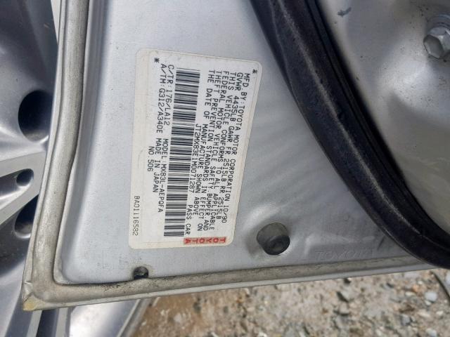 JT2MX83E1M0071287 - 1991 TOYOTA CRESSIDA L SILVER photo 10