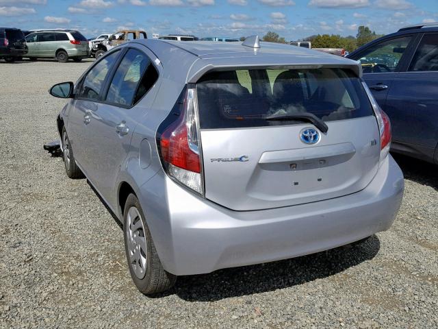 JTDKDTB35F1093056 - 2015 TOYOTA PRIUS C SILVER photo 3