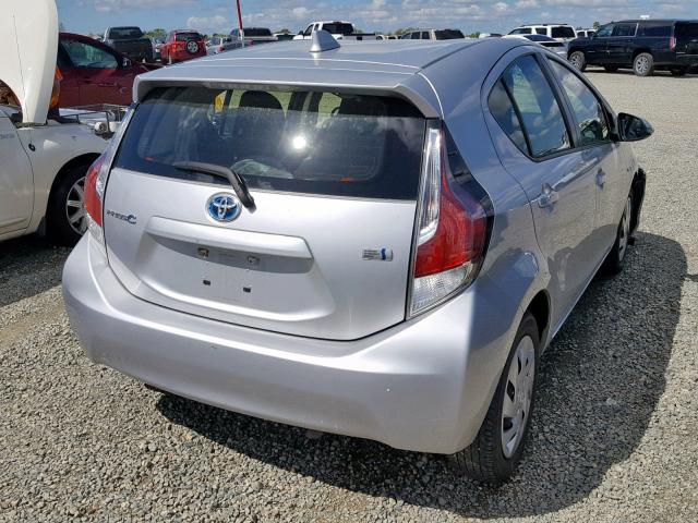 JTDKDTB35F1093056 - 2015 TOYOTA PRIUS C SILVER photo 4