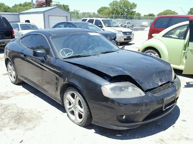 KMHHM65D86U202216 - 2006 HYUNDAI TIBURON GS BLACK photo 1