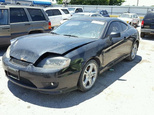 KMHHM65D86U202216 - 2006 HYUNDAI TIBURON GS BLACK photo 2