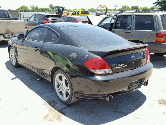 KMHHM65D86U202216 - 2006 HYUNDAI TIBURON GS BLACK photo 3