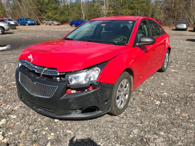 1G1PA5SG0E7124067 - 2014 CHEVROLET CRUZE LS RED photo 2