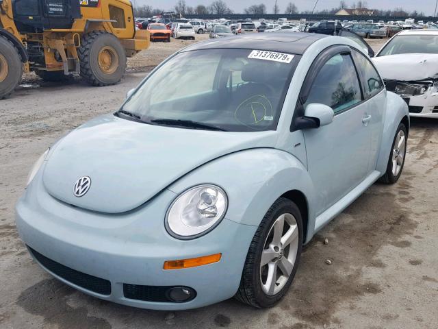 3VWRW3AG3AM022637 - 2010 VOLKSWAGEN NEW BEETLE TEAL photo 2