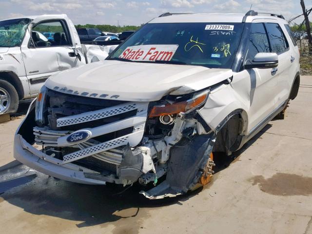 1FMHK8F84BGA00694 - 2011 FORD EXPLORER L WHITE photo 2