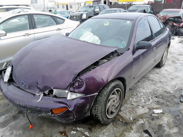 1G1JF5242V7339768 - 1997 CHEVROLET CAVALIER L PURPLE photo 2