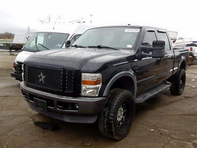 1FTWW31R18EC35738 - 2008 FORD F350 SRW S BLACK photo 2