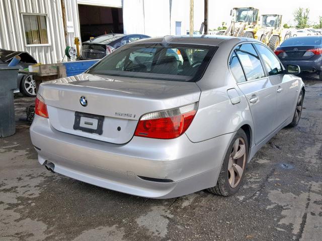 WBANA53555B855485 - 2005 BMW 525 I SILVER photo 4