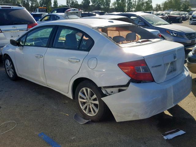 19XFB2F91CE362579 - 2012 HONDA CIVIC EXL WHITE photo 3