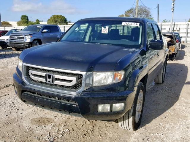 5FPYK16579B104190 - 2009 HONDA RIDGELINE BLACK photo 2