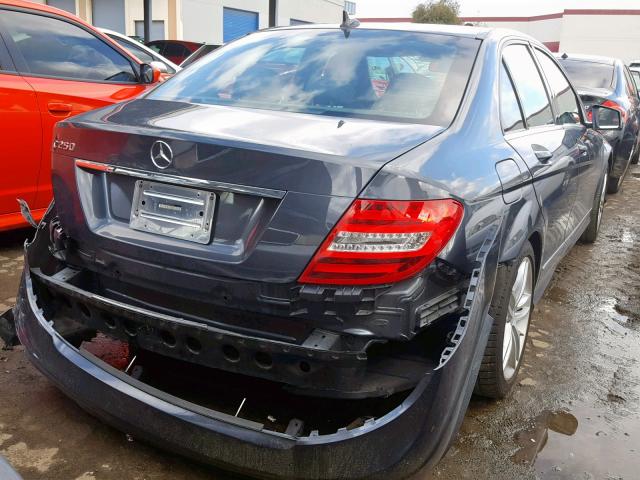 WDDGF4HBXDA855661 - 2013 MERCEDES-BENZ C 250 BLACK photo 4