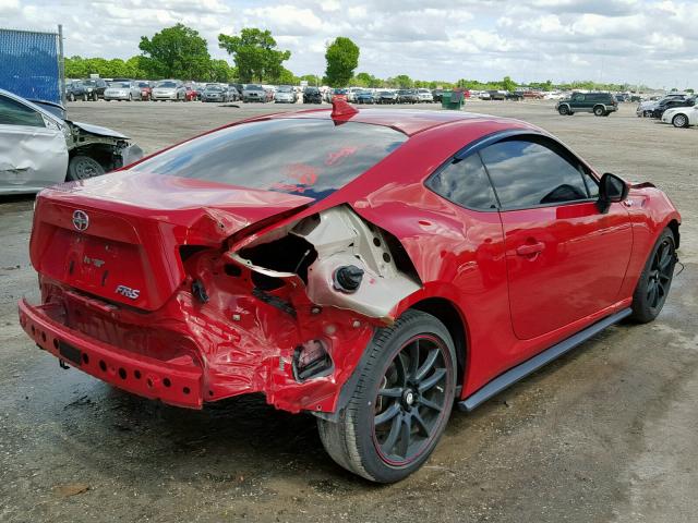 JF1ZNAA12F9708220 - 2015 TOYOTA SCION FR-S RED photo 4