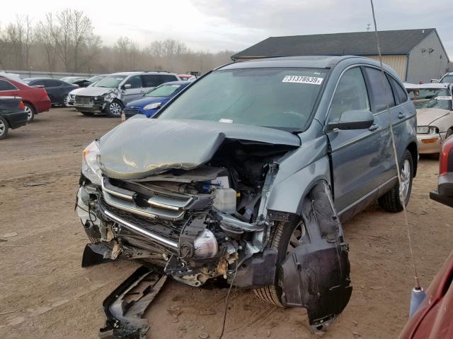 5J6RE3H74AL047747 - 2010 HONDA CR-V EXL BLUE photo 2