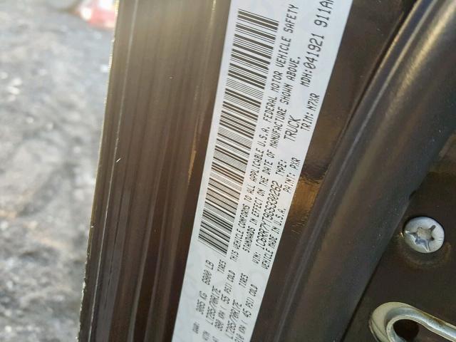 1C6RR7YT9GS330262 - 2016 RAM 1500 REBEL შავი ფოტო 10