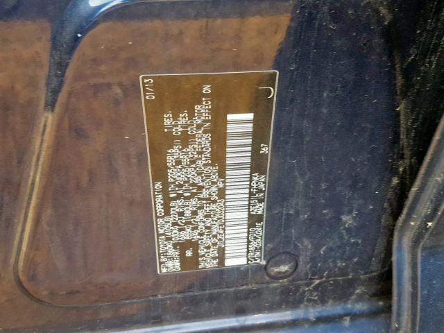 JTLZE4FE1DJ032043 - 2013 TOYOTA SCION XB BLUE photo 10